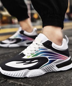 Men’s Colorful Fly-Woven Sneakers — Casual Trend Sports Shoes